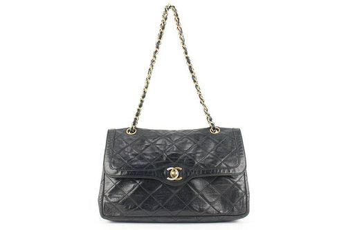 Chanel Rare Quilted Black Lambskin Limited CC Classic