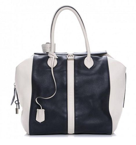 Navy Leather Speedy North-South