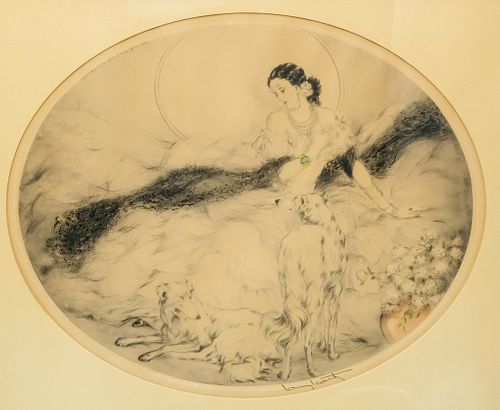 Louis Icart, "Lady of the Camellias"