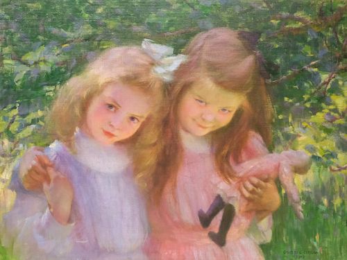 Charles Courtney Curran, "Two Girls"