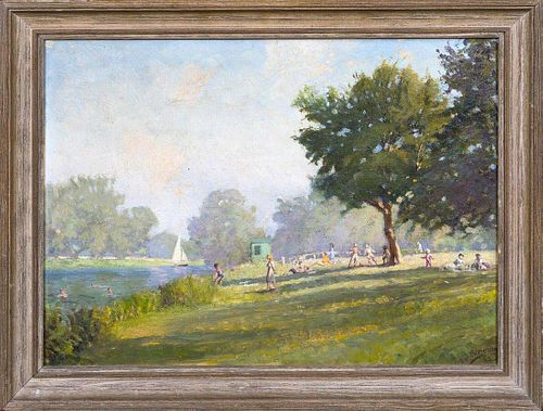 August Summer Landscape Oil Painting