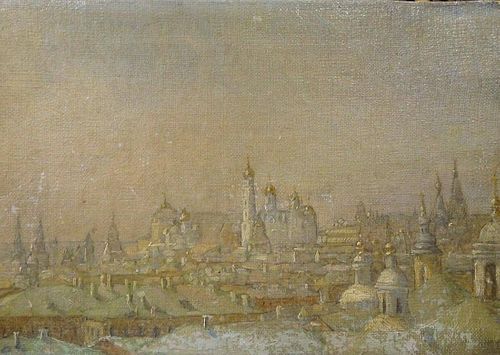 View Of The Kremlin Moscow Oil Painting