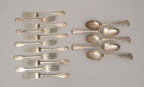 Collection of Georgian Sterling "Shell" Flatware