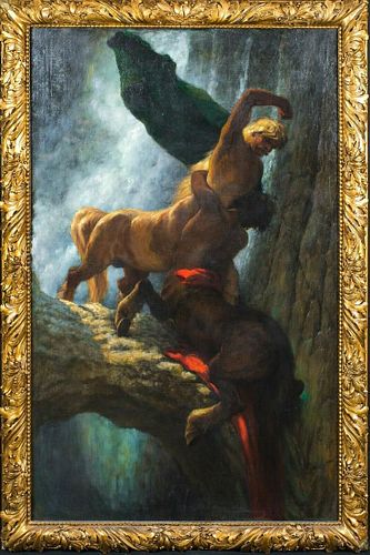 Battle Of The Centaurs Oil Painting