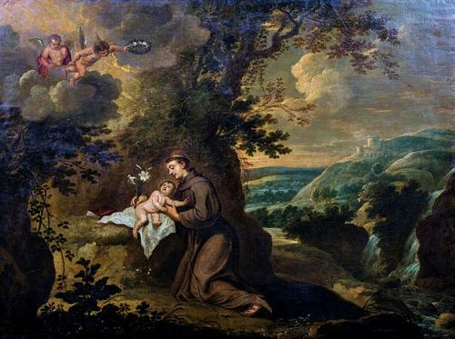Saint Anthony & Christ Oil Painting