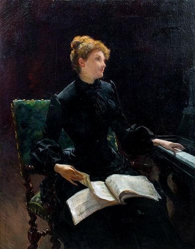 Piano Lesson Oil Painting