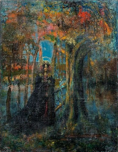 Impressionist Priestess Oil Painting
