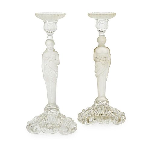 ATTRIBUTED TO BACCARAT, A PAIR OF 20TH CENTURY BACCARAT