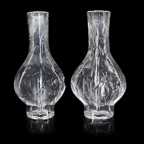 A PAIR OF BACCARAT LATE 19TH CENTURY AESTHETIC MOVEMENT