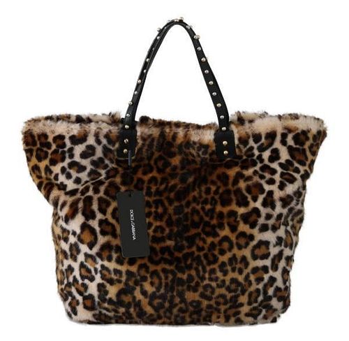 Brown Leopard Handbag Shopping Tote Borse BEATRICE Bag