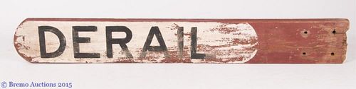 Vintage "Derail" Railway Sign