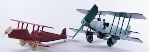 1930s Handmade Toy Airplanes, Two (2)