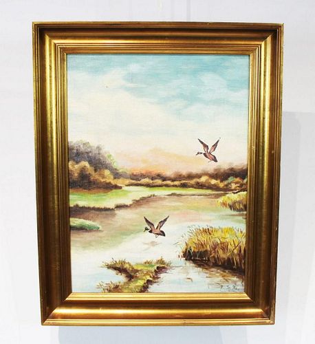 NATURE MOTIF AND GOLD FRAME