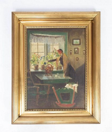 MOTIF OF A HOME AND WITH GILDED FRAME