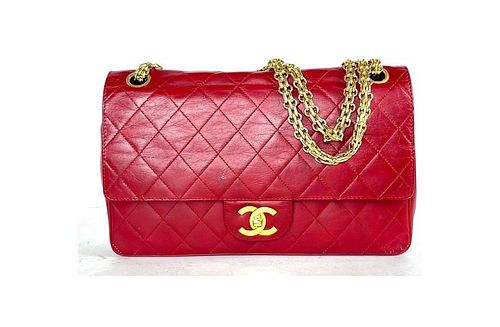 Chanel Medium Classic Double Flap Red MADEMOISELLE
