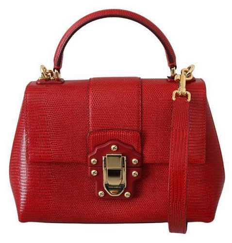 Red 100% Leather LUCIA Hand Shoulder Purse