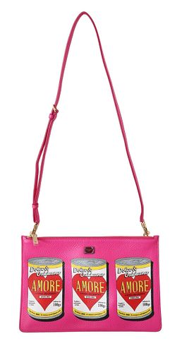 Pink Amore Cans Shoulder CLEO Leather Bag