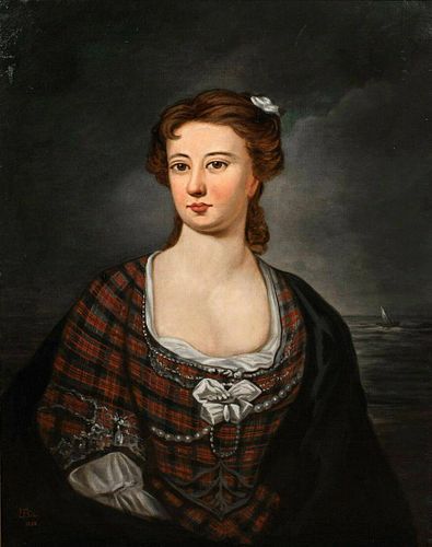Lady Portrait Of Flora MacDonald (1722-1790) Oil