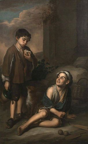 Spanish Peasant Children Oil Painting