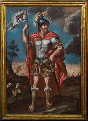 Saint Eustace Patron of Fireman & Hunters Oil Painting