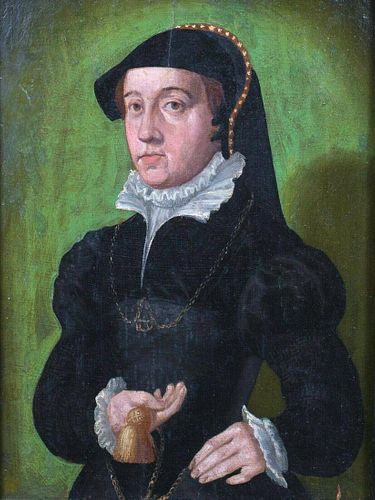 Court Portrait Of Queen Regent Jeanne III d'Albret Oil