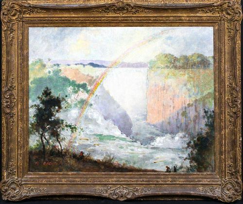 Victoria Falls South Africa Waterfall Landscape Oil