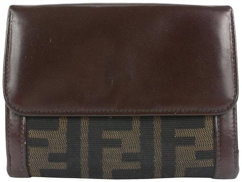 Fendi Monogram FF Zucca Compact Bifold Wallet