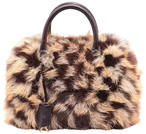 Louis Vuitton Damier Fox Fur Clair-Obscur Speedy 30 Bag