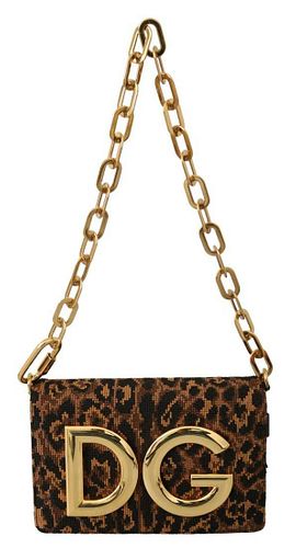 Brown Leopard Shoulder Sling DG GIRLS Purse Ayers Bag