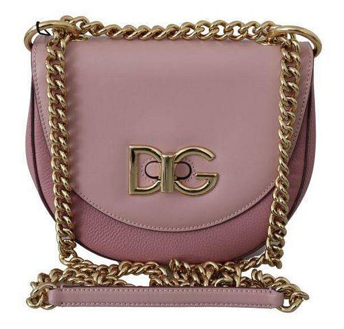 Pink Gold Chain Leather Shoulder Borse WIFI Purse