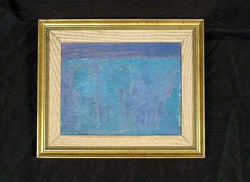 Blue Abstract Composition Oil Painting