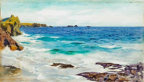 Cornwall Seascape Waves Oil Painting