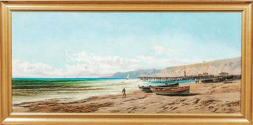 Coastal Beach Landscape Oil Painting