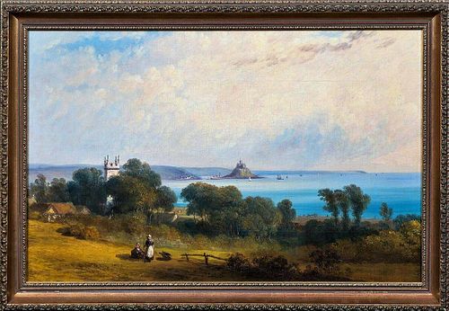 Cornwall View Of St Michaels Mount Oil Painting