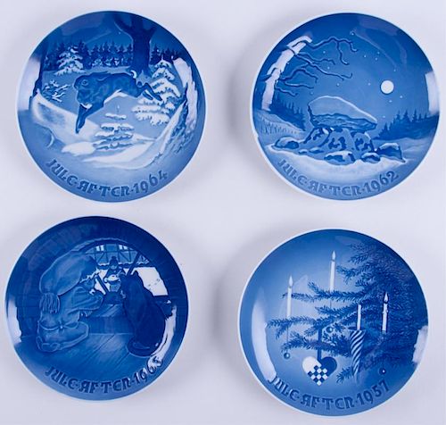 Bing & Grondahl Copenhagen Plates, Four (4)