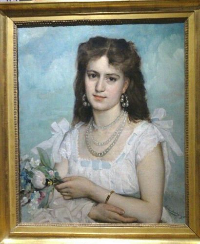 Portrait Madame De Winne Oil Painting