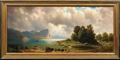 Norwegian Fjord Landscape Oil Painting