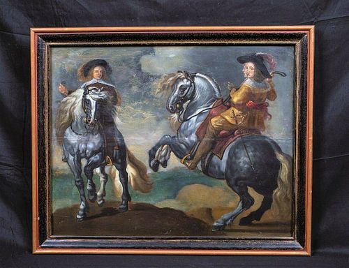Cavaliers On Horses Oil Painting