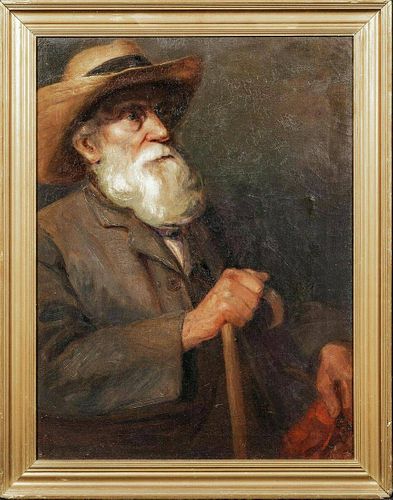 Portrait Of Impressionist Artist Edgar Degas Oil
