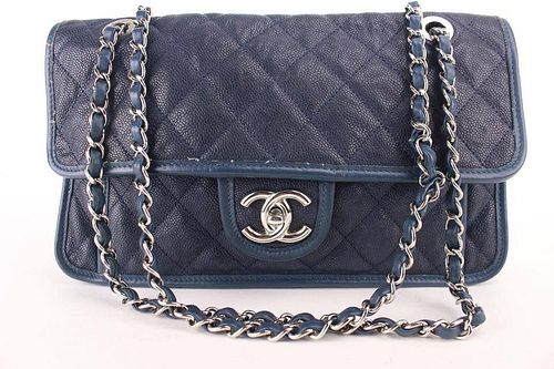 Chanel Blue Caviar Classic Flap