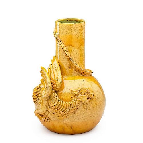 GEORGE OHR; NEW ORLEANS ART POTTERY Rare vase