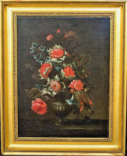 Still Life Flowers In A Vase Oil Painting