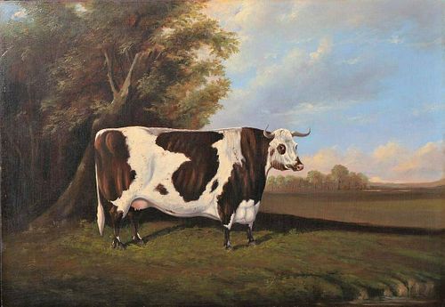 Portrait Prize Longhorn Cow Oil Painting