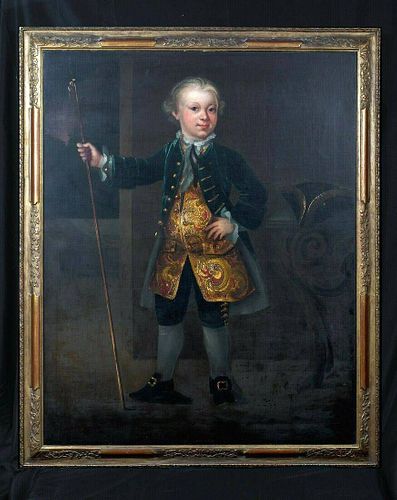 Full Length Portrait Of A Boy In Uniform Oil Painting
