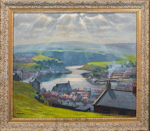 View Of Whitby, Yorkshire Oil Painting