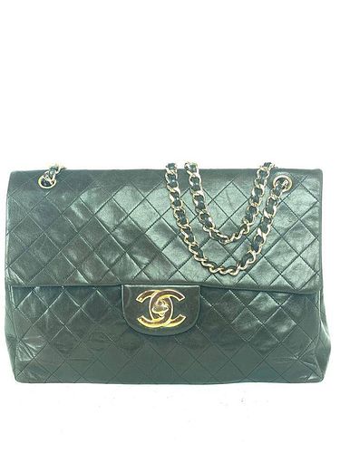 Chanel Extra Large Quilted Maxi XL Classic Flap Dark