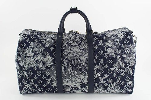 Louis Vuitton Virgil Abloh Denim Tapestry Keepall