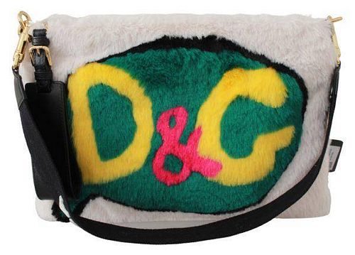 Multicolor D&G Fur Handbag Clutch Purse Borse CLEO Bag