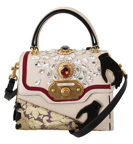 Multicolor Leather Crystal Crossbody WELCOME Bag