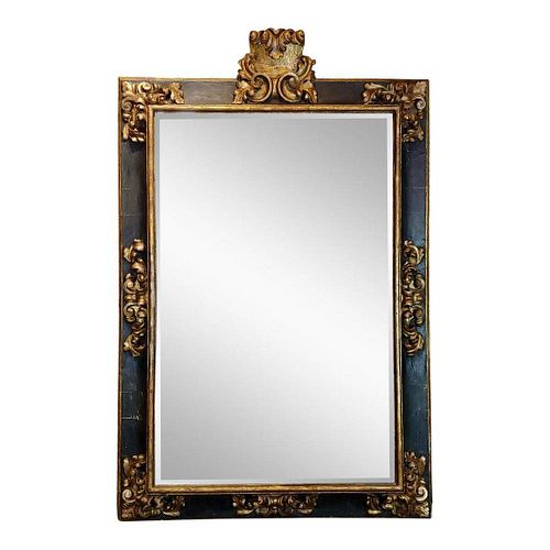 Florentine Gilt & Ebonized Frame Mirror
